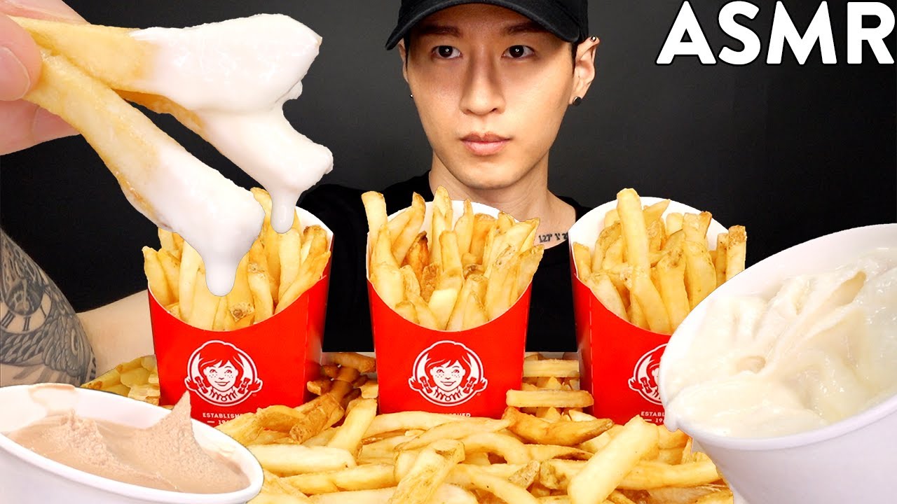 ASMR ICE CREAM FRENCH FRIES MUKBANG No Talking EATING SOUNDS Zach