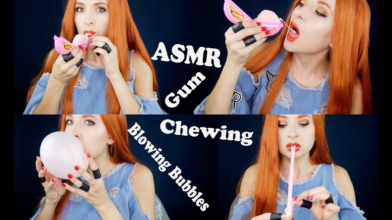 Asmr Gum Chewing Blowing Bubbles Asmrhd 