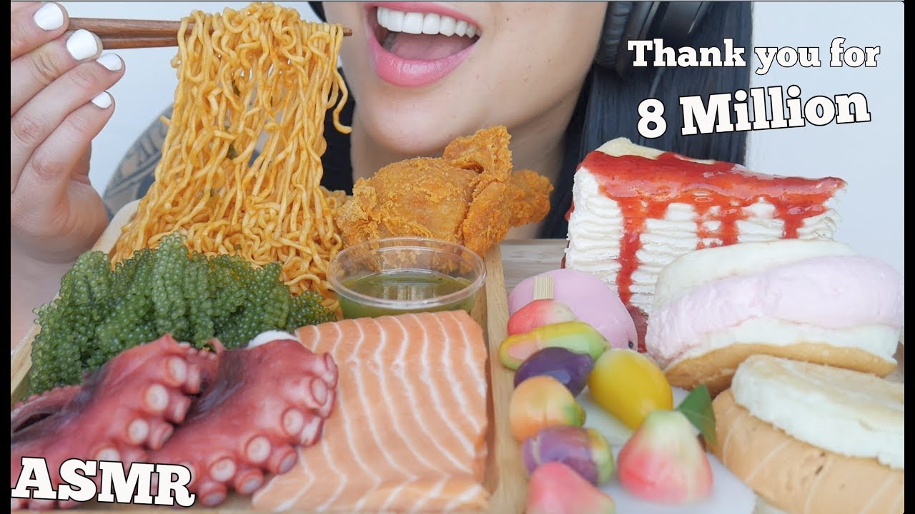 ASMR MOST POPULAR FOOD ON MY CHANNEL THANK YOU FOR 8 MILLION EATING