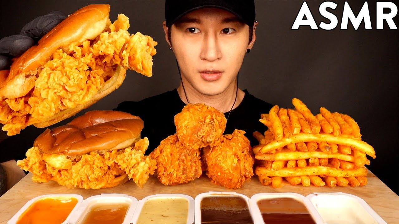 Asmr Popeyes Fried Chicken Crunch Sound Mukbang No Talking Asmr Hot Sex Picture 7308