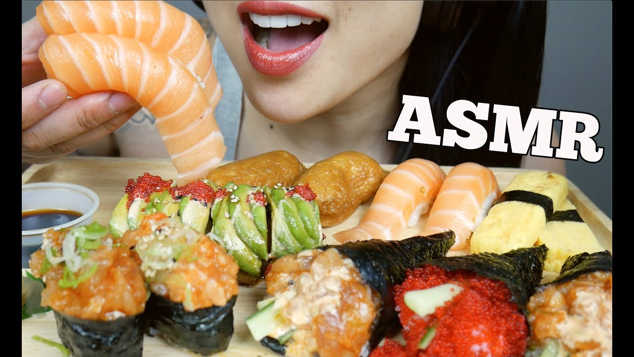 Asmr Sushi Platter Feast Eating Sounds No Talking Sas Asmr Asmrhd