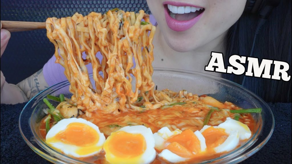 Asmr Cheesy Rice Cake Spicy Noodles Soft Boil Eggs Eating Sounds No Hot Sex Picture