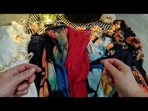 ASMR Dress Shop Roleplay fabric sounds, mouth sounds, whisper